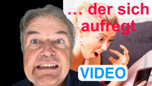 Jemand, der sich aufregt als Video