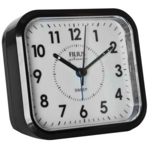 Die Zeitangabe auf dem Zifferblatt einer analogen Uhr.