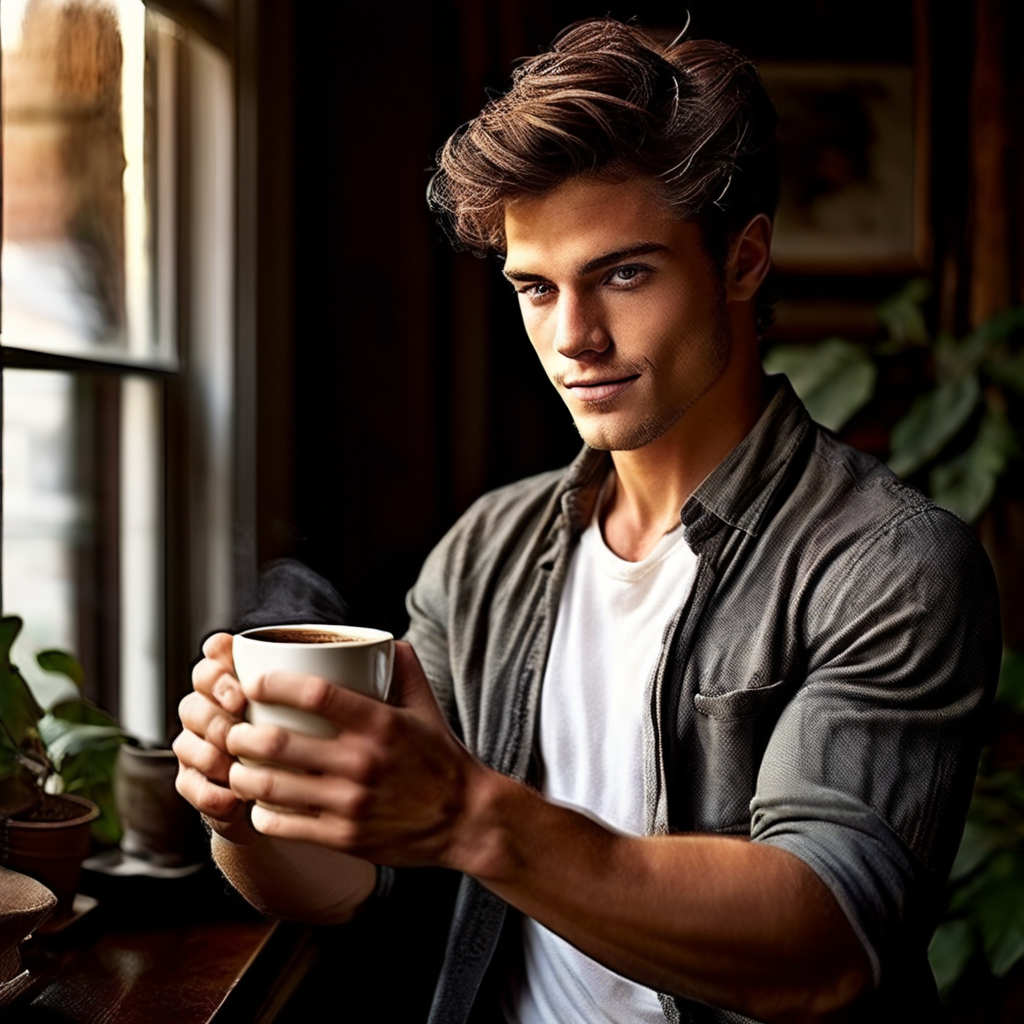 Der Akkusativ im Deutschen ist, ähnlich wie in anderen Sprachen, der am häufigsten gebrauche Fall, der das direkte Objekt bezeichnet, auf das sich eine Handlung bezieht, hier die Tasse Kaffee, die der junge Mann in die Hände nimmt.
