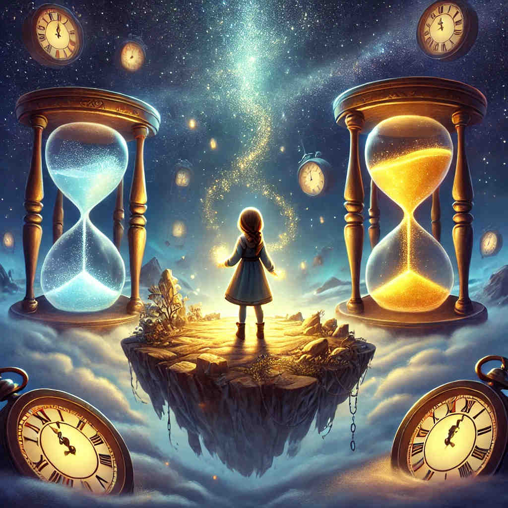 Schaffe eine schöne und spannende ansprechende Illustration zu dieser Geschichte, die auch Erwachsenen gefällt