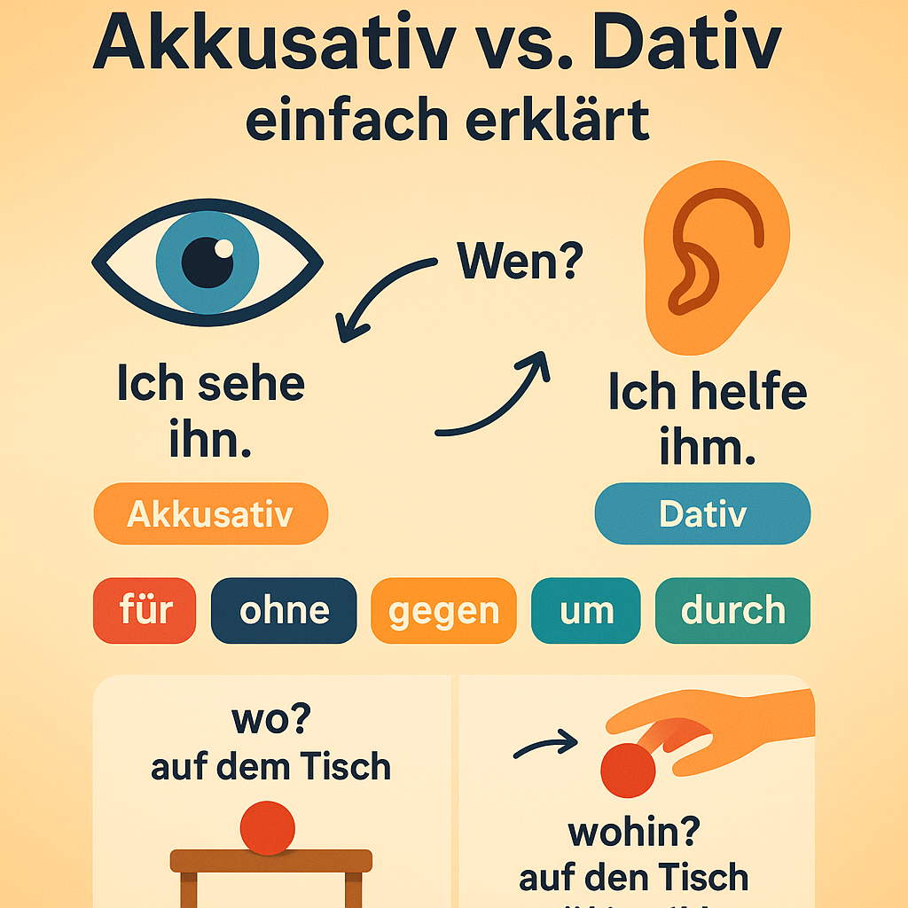 Akkusativ und Dativ einfach erklärt