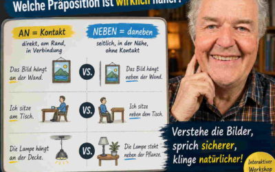 „An oder neben?“ – Die kleine Frage, die deinem Deutsch eine ganz neue Tiefe gibt