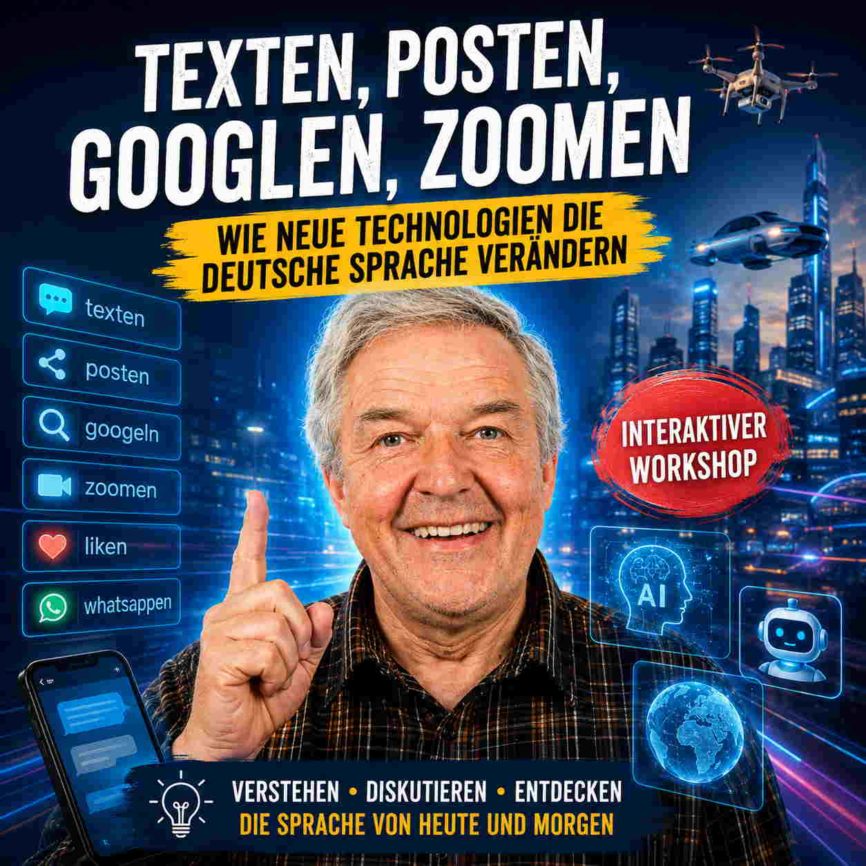 neue deutsche Verben Technologie