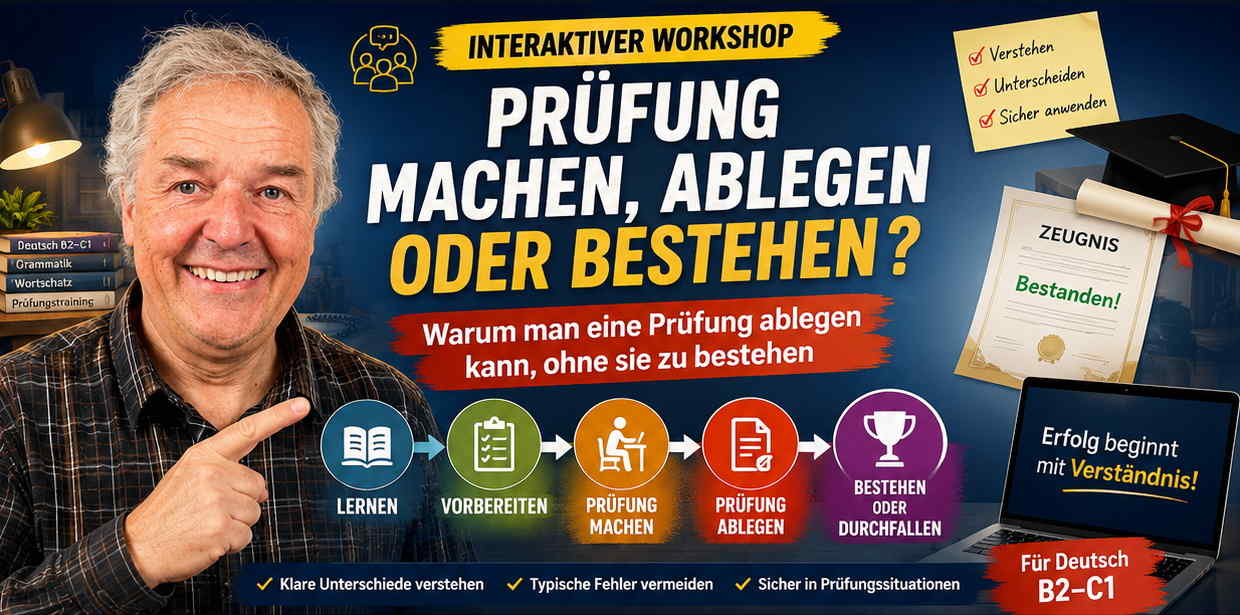 Prüfung ablegen oder bestehen Unterschied