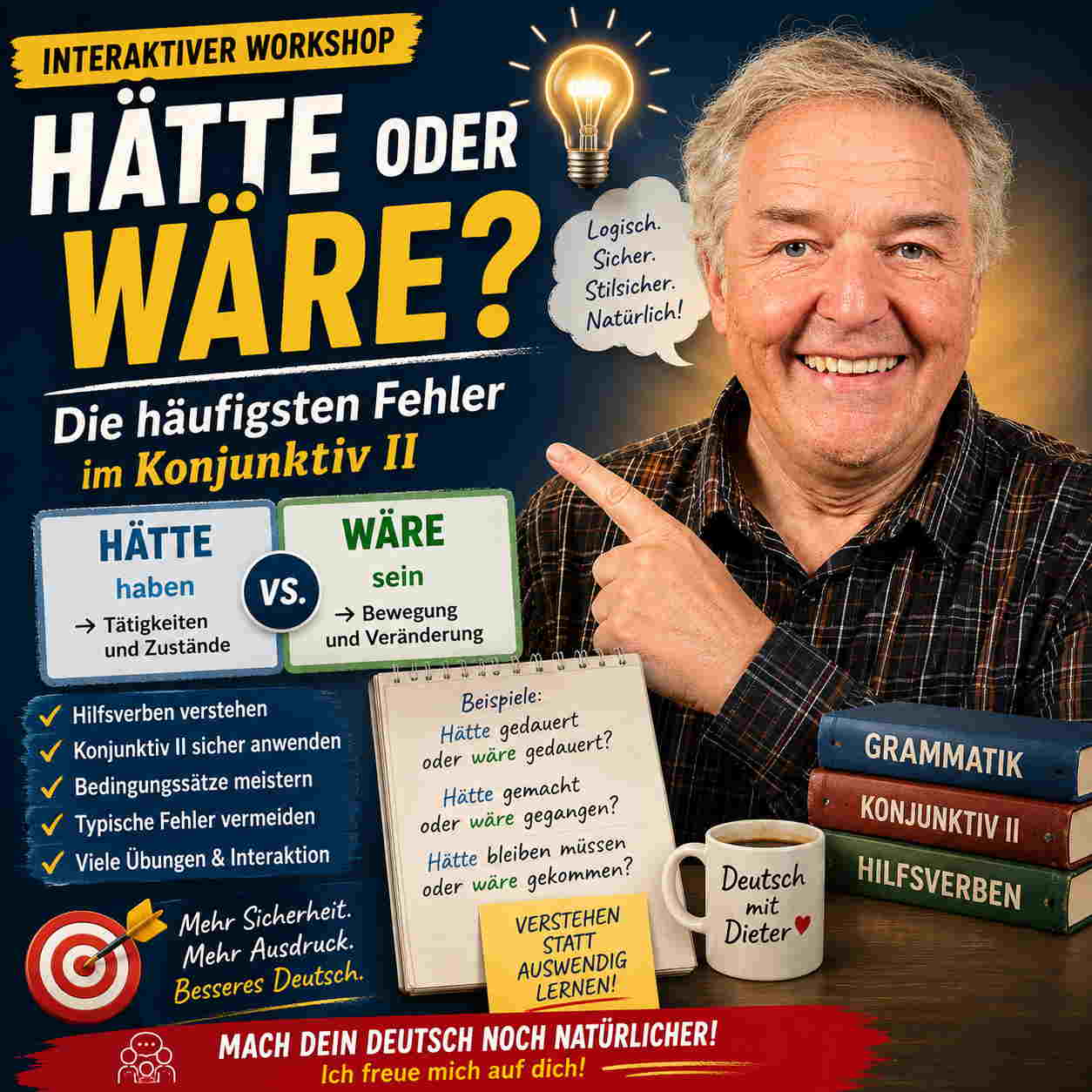 Hätte oder wäre? Die einfache Regel für den Konjunktiv II